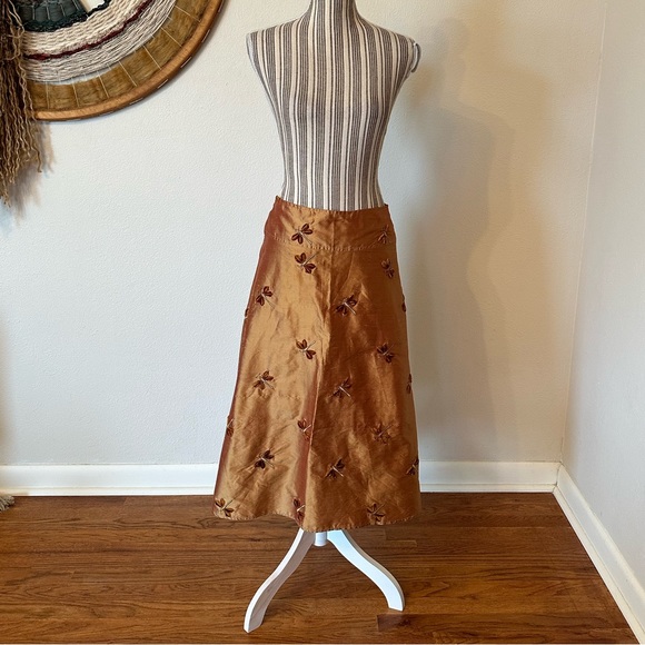 Vintage Y2K Lena Madoyeff Silk Dragonfly Skirt Woman's Small - Picture 2 of 8